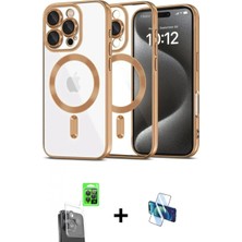 Marsilyan™- iPhone 16 Pro Kılıf Nova Işık Özel Seri - Siyah 3D Antistatik Seramik Nano Ekran Koruyucu + Raze Metal Kamera Lens - Sh