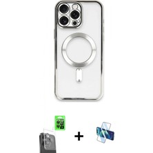 Marsilyan™- iPhone 16 Pro Kılıf Nova Işık Özel Seri - Siyah 3D Antistatik Seramik Nano Ekran Koruyucu + Raze Metal Kamera Lens - Sh