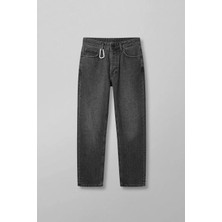 Abluka Online Erkek Relaxed Straight Fit Basic Jean Gri