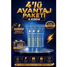 Chase Super 150000 Gecktirici Krem 4'lü Set | Erkeklere Özel Bakım Kremi | Gizli Paketleme | %100 Orijinal Ürün
