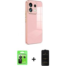 Pileli Store Pilelistore™ Redmi Note 13 Pro 5g Kılıf Yankı Serisi - Siyah 6d Antistatik Mat Seramik Hayalet Nano Ekran Koruyucu + Raze Metal Kamera Lens - Sh