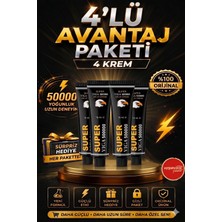 Chase %100 Orijinal Super 50000 Gecktirici Krem 4 Adet Avantaj Seti | Erkeklere Özel Güçlü Formül | Gizli Gönderim | 4'lü Paket