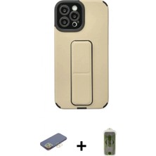 Marsilyan™- iPhone 12 Pro Max Kılıf Çekirdek Yansıma - Siyah Joko Magic 5d Hayalet Cam + Sarı Renkli Kamera Lens Koruma Cam