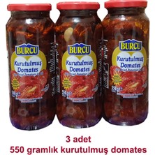 Burcu Güneşte Kurutulmuş Domates Cam Kavanoz 550 gr x 3 Adet