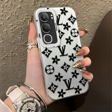 HONTINGA Vivo Y19S ile Uyumlu Kılıf Silikon Kenar Sert Arka Kamera Koruyucu Basitlik Anti Düşme Kamera Korumalı Marka Desen Couple Telefon Kılıfı Kadın ve Erkek Için Uygundur K1-1326