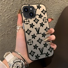 HONTINGA iPhone 13 Mini ile Uyumlu Kılıf Silikon Kenar Sert Arka Kamera Koruyucu Basitlik Anti Düşme Kamera Korumalı Marka Desen Couple Telefon Kılıfı Kadın ve Erkek Için Uygundur K1-1326