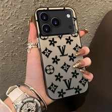 HONTINGA iPhone 17 Pro Max ile Uyumlu Kılıf Silikon Kenar Sert Arka Kamera Koruyucu Basitlik Anti Düşme Kamera Korumalı Marka Desen Couple Telefon Kılıfı Kadın ve Erkek Için Uygundur K1-1326