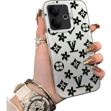 HONTINGA Vivo V60 Lite 5g ile Uyumlu Kılıf Silikon Kenar Sert Arka Kamera Koruyucu Basitlik Anti Düşme Kamera Korumalı Marka Desen Couple Telefon Kılıfı Kadın ve Erkek Için Uygundur K1-1326