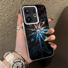 HONTINGA Vivo X200 Fe ile Uyumlu Kılıf Silikon Kenar Sert Arka Kamera Koruyucu Basitlik Anti Düşme Kamera Korumalı Pusula Desen Couple Telefon Kılıfı Kadın ve Erkek Için Uygundur K1-1332