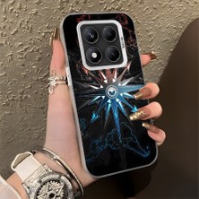 HONTINGA Xiaomi Redmi Note 14 Pro ile Uyumlu Kılıf Silikon Kenar Sert Arka Kamera Koruyucu Basitlik Anti Düşme Kamera Korumalı Pusula Desen Couple Telefon Kılıfı Kadın ve Erkek Için Uygundur K1-1332