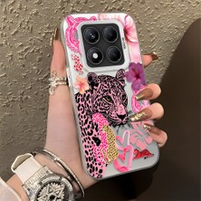 HONTINGA Xiaomi Redmi Note 14 Pro ile Uyumlu Kılıf Silikon Kenar Sert Arka Kamera Koruyucu Basitlik Anti Düşme Kamera Korumalı Leopar Desen Couple Telefon Kılıfı Kadın ve Erkek Için Uygundur K1-1330
