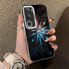 HONTINGA Vivo Y19S ile Uyumlu Kılıf Silikon Kenar Sert Arka Kamera Koruyucu Basitlik Anti Düşme Kamera Korumalı Pusula Desen Couple Telefon Kılıfı Kadın ve Erkek Için Uygundur K1-1332