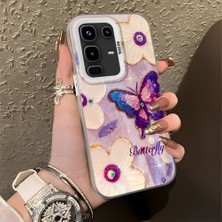 HONTINGA Infinix Note 50 4g ile Uyumlu Kılıf Silikon Kenar Sert Arka Kamera Koruyucu Basitlik Anti Düşme Kamera Korumalı Kelebek Desen Couple Telefon Kılıfı Kadın ve Erkek Için Uygundur K1-1329