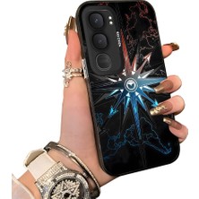 HONTINGA Vivo Y31 5g ile Uyumlu Kılıf Silikon Kenar Sert Arka Kamera Koruyucu Basitlik Anti Düşme Kamera Korumalı Pusula Desen Couple Telefon Kılıfı Kadın ve Erkek Için Uygundur K1-1332