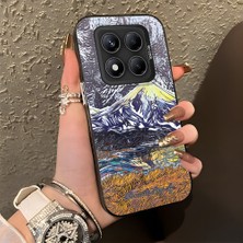 HONTINGA Xiaomi Redmi Note 14 Pro ile Uyumlu Kılıf Silikon Kenar Sert Arka Kamera Koruyucu Basitlik Anti Düşme Kamera Korumalı Resim Desen Couple Telefon Kılıfı Kadın ve Erkek Için Uygundur K1-1327