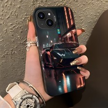 HONTINGA iPhone 13 Mini ile Uyumlu Kılıf Silikon Kenar Sert Arka Kamera Koruyucu Basitlik Anti Düşme Kamera Korumalı Lamborghini Desen Couple Telefon Kılıfı Kadın ve Erkek Için Uygundur K1-1335