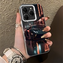 HONTINGA Tecno Spark 20 Pro 5g ile Uyumlu Kılıf Silikon Kenar Sert Arka Kamera Koruyucu Basitlik Anti Düşme Kamera Korumalı Lamborghini Desen Couple Telefon Kılıfı Kadın ve Erkek Için Uygundur K1-1335