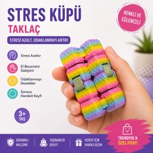 Eba Home Renkli & Rengarenk Katlaç- Infinity Cube - Sonsuz Küp & Stres Küpü - Hareketli Küp- Fidget Küp