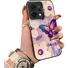 HONTINGA Oppo Reno 14F 5g ile Uyumlu Kılıf Silikon Kenar Sert Arka Kamera Koruyucu Basitlik Anti Düşme Kamera Korumalı Kelebek Desen Couple Telefon Kılıfı Kadın ve Erkek Için Uygundur K1-1329