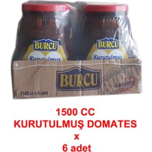 Burcu Güneşte Kurutulmuş Domates Cam Kavanoz 1400 gr x 6 Adet (1 Koli)