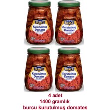 Burcu Güneşte Kurutulmuş Domates Cam Kavanoz 1400 gr x 4 Adet