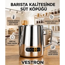 Vestron Barista Süt Potu Dereceli Paslanmaz Pitcher Milk Jug Progear Kahve Espresso 600 ml