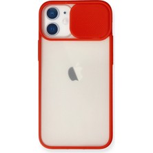 Uravas Store Iphone 11 Kılıf Palm Buzlu Kamera Sürgülü Silikon - Kırmızı