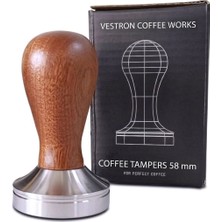 Vestron Tamper Ahşap Sap Kahve Tamperi 58 mm