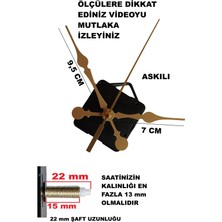 Cnr Shop Saat Mekanizması, 22 mm Şaft Boyu Sessiz Çalışır Saat Motoru Akrep-Yelkovan-Saniye-(Askılı)