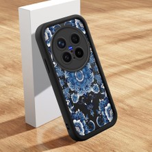 HONTINGA Vivo X300 Pro ile Uyumlu Kılıf Kamera Koruyucu Basitlik Anti Düşme Kamera Korumalı Şirin Kedi Çiçekli Siyah Desen Yumuşak Silikon Couple Telefon Kılıfı Kadın ve Erkek Için Uygundur K2-0629