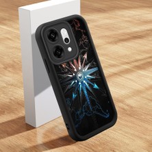 HONTINGA Oppo Reno 14 Pro 5g ile Uyumlu Kılıf Kamera Koruyucu Basitlik Anti Düşme Kamera Korumalı Şirin Kedi Pusula Siyah Desen Yumuşak Silikon Couple Telefon Kılıfı Kadın ve Erkek Için Uygundur K2-0628