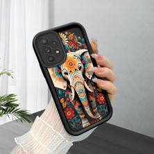 HONTINGA Samsung Galaxy A52S 5g ile Uyumlu Kılıf Kamera Koruyucu Basitlik Anti Düşme Kamera Korumalı Kaplan Siyah Desen Yumuşak Silikon Couple Telefon Kılıfı Kadın ve Erkek Için Uygundur K2-0626