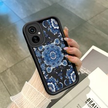 HONTINGA Tecno Camon 19 Neo ile Uyumlu Kılıf Kamera Koruyucu Basitlik Anti Düşme Kamera Korumalı Çiçekli Siyah Desen Yumuşak Silikon Couple Telefon Kılıfı Kadın ve Erkek Için Uygundur K2-0629