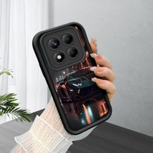 HONTINGA Xiaomi Redmi Note 14 Pro ile Uyumlu Kılıf Kamera Koruyucu Basitlik Anti Düşme Kamera Korumalı Pusula Siyah Desen Yumuşak Silikon Couple Telefon Kılıfı Kadın ve Erkek Için Uygundur K2-0628