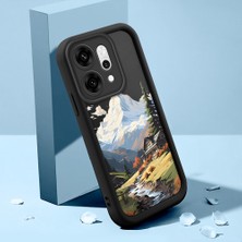 HONTINGA Oppo Reno 14 Pro 5g ile Uyumlu Kılıf Kamera Koruyucu Basitlik Anti Düşme Kamera Korumalı Şirin Kedi Çiçekli Siyah Desen Yumuşak Silikon Couple Telefon Kılıfı Kadın ve Erkek Için Uygundur K2-0629