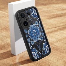 HONTINGA Vivo X200 Fe ile Uyumlu Kılıf Kamera Koruyucu Basitlik Anti Düşme Kamera Korumalı Şirin Kedi Çiçekli Siyah Desen Yumuşak Silikon Couple Telefon Kılıfı Kadın ve Erkek Için Uygundur K2-0629