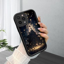 HONTINGA iPhone 15 Pro Max ile Uyumlu Kılıf Kamera Koruyucu Basitlik Anti Düşme Kamera Korumalı Uçak Siyah Desen Yumuşak Silikon Couple Telefon Kılıfı Kadın ve Erkek Için Uygundur K2-0627