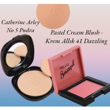 Pastel Cream Blush - Krem Allık 41 Dazzling + Catherine Arley No 5 Pudra Compact Powder Pudra 05