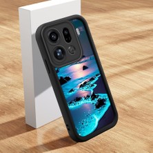 HONTINGA Oppo Find X9 Pro 5g ile Uyumlu Kılıf Kamera Koruyucu Basitlik Anti Düşme Kamera Korumalı Şirin Kedi Manzara Siyah Desen Yumuşak Silikon Couple Telefon Kılıfı Kadın ve Erkek Için Uygundur K2-0625