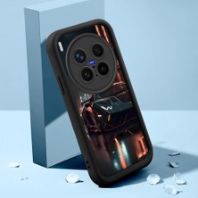 HONTINGA Vivo X300 Pro ile Uyumlu Kılıf Kamera Koruyucu Basitlik Anti Düşme Kamera Korumalı Şirin Kedi Pusula Siyah Desen Yumuşak Silikon Couple Telefon Kılıfı Kadın ve Erkek Için Uygundur K2-0628