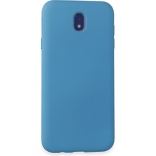 Uravas Store Galaxy J7 Pro / J730 Kılıf Nano Içi Kadife Silikon - Mavi