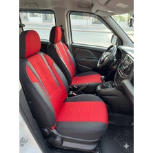 Mevas Favori Serisi Kırmızı Dacia Dokker Ile Uyumlu Tam Set Oto Koltuk Kılıfı Arka Koltuk 2+1