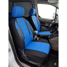 Mevas Favori Serisi Mavi Renault Kangoo Ile Uyumlu Tam Set Oto Koltuk Kılıfı Arka Koltuk 2+1