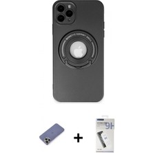 Pileli Store Pilelistore™ iPhone 12 Pro Kılıf Eksen Klasik Prime - Şeffaf Uv Polymer Nano Ekran Koruyucu + Metal Kamera Lens Koruma Cam - Gd