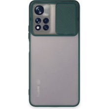 Uravas Store Redmi Note 11T Kılıf Palm Buzlu Kamera Sürgülü Silikon - Yeşil