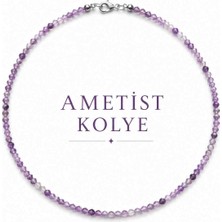 Cunda Doğal Taş Design Ametist Doğal Taş Kolye