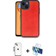 Pileli Store Pilelistore™ iPhone 14 Kılıf Kıvılcım Işık Serisi - Siyah 3D Antistatik Cam Ekran Koruyucu + Shine Kamera Lens - Gs