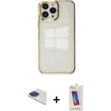 Pileli Store Pilelistore™ iPhone 13 Pro Max Kılıf Doruk Doku Prime - Siyah Joko 5d Cam + Pers Alüminyum Kamera Lens - Lt