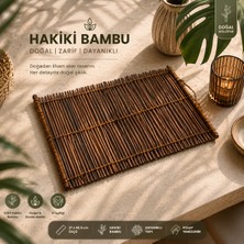 İki Yedi Konsept Aranya Bambu Supla Amerikan Servis Seti %100 Doğal Dikdörtgen Tabak Altlığı 27X40,5 cm Runner Model