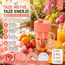 İki Yedi Konsept Spinx Kişisel Mini Şarjlı Blender Kablosuz Smoothie Karıştırıcı ve Taşınabilir Sıkacak - Pembe